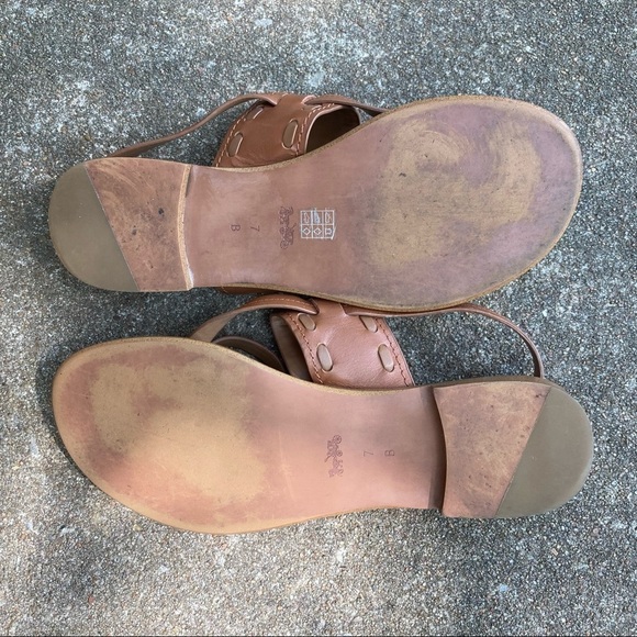 Coach | Stacey Brown Slingback Thong Sandals 7 - Picture 6 of 6